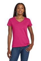 Gildan Women's Heavy Cotton 100% Cotton V-Neck T-Shirt. 5V00L