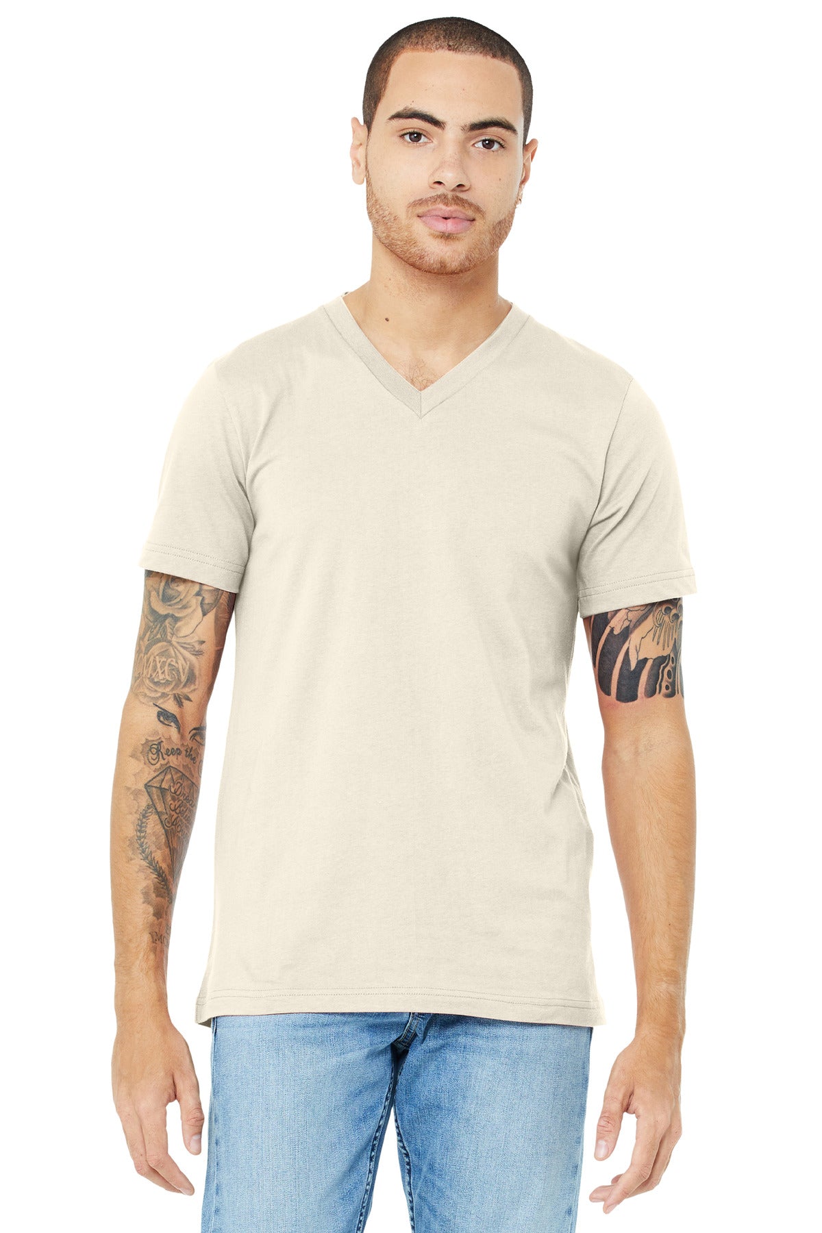 BELLA+CANVAS  Unisex Jersey Short Sleeve V-Neck Tee. BC3005