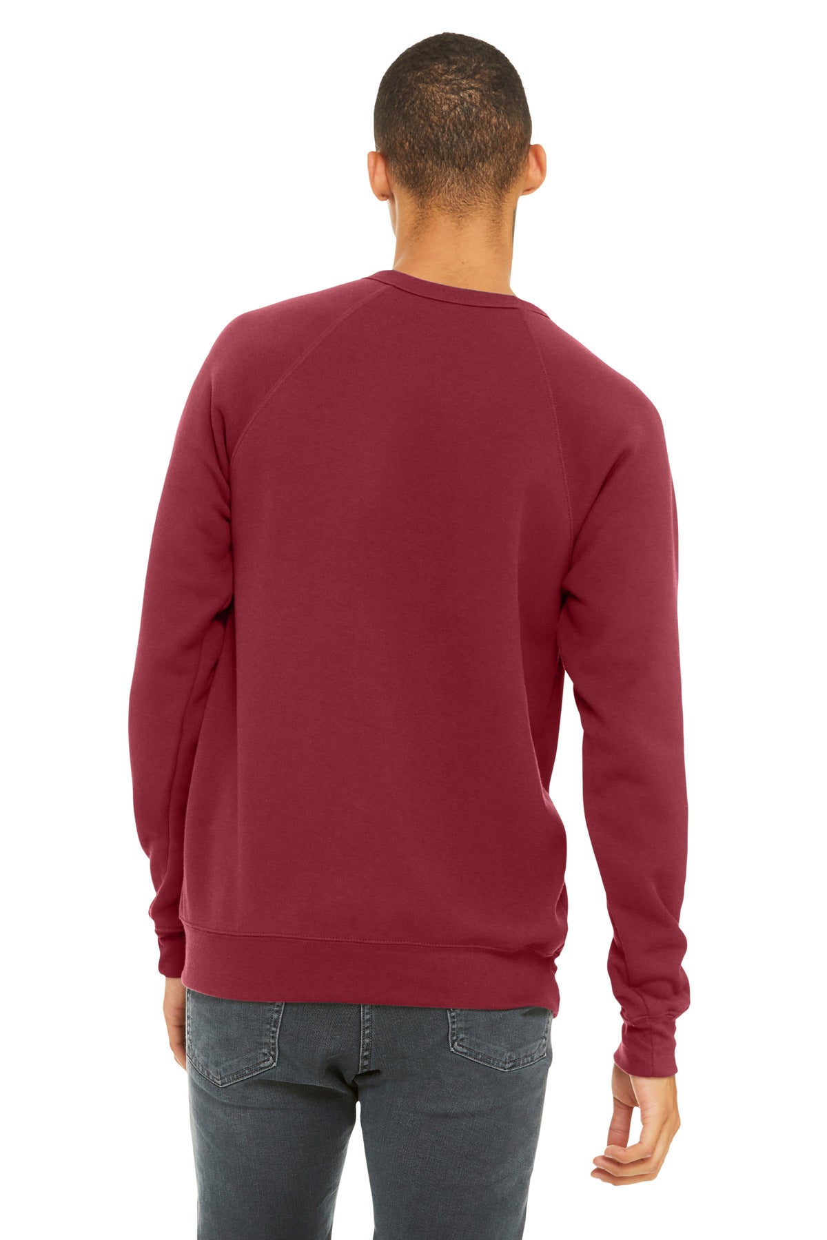 BELLA+CANVAS  Unisex Sponge Fleece Raglan Sweatshirt. BC3901