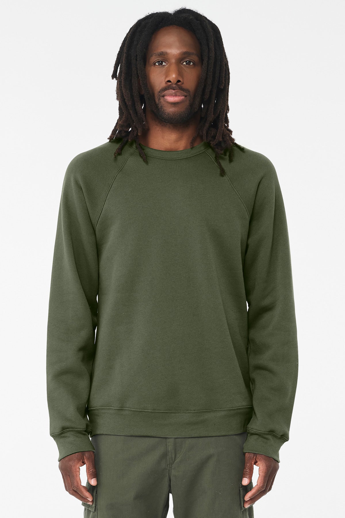 BELLA+CANVAS  Unisex Sponge Fleece Raglan Sweatshirt. BC3901