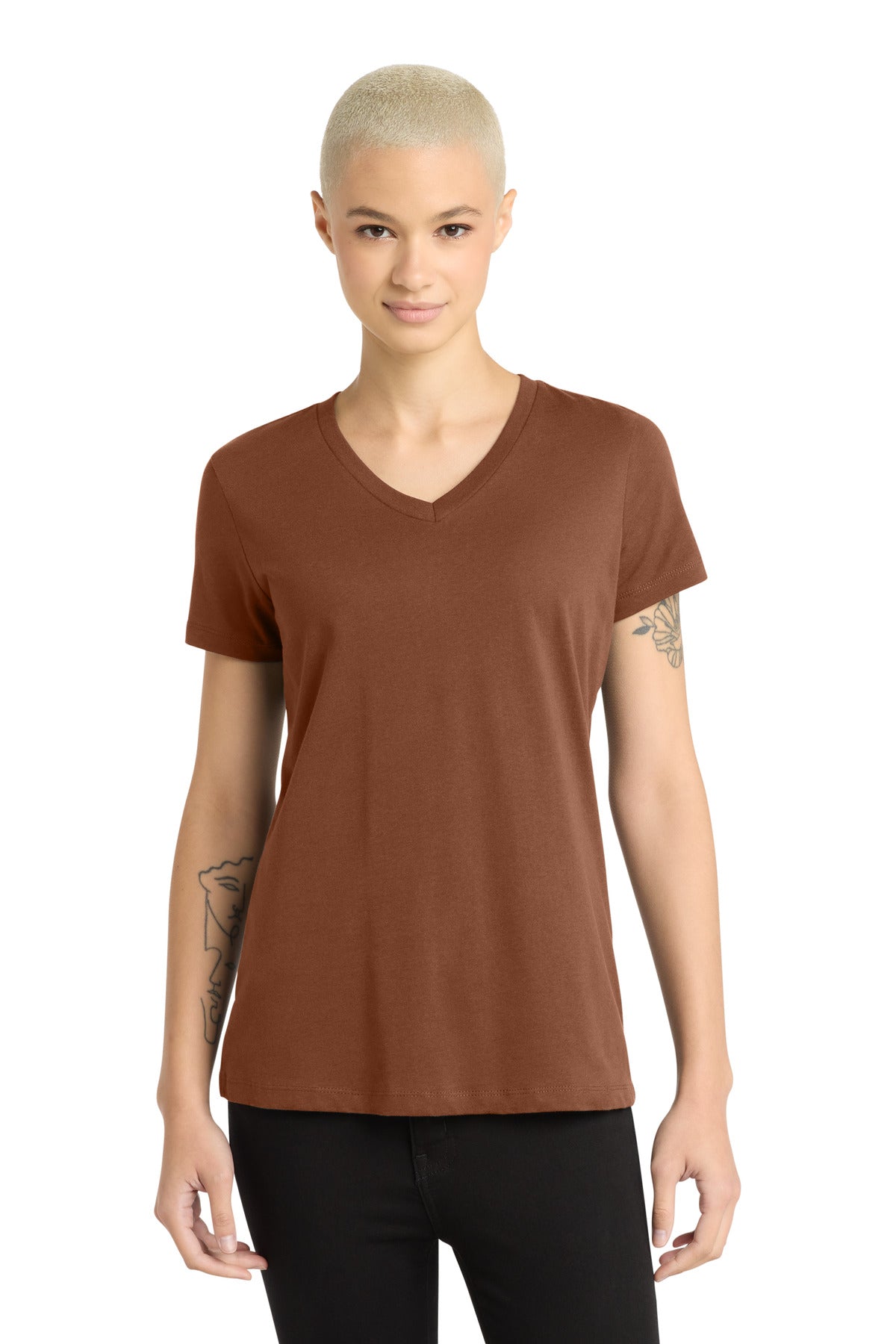District - Women's Perfect Weight V-Neck Tee. DM1170L
