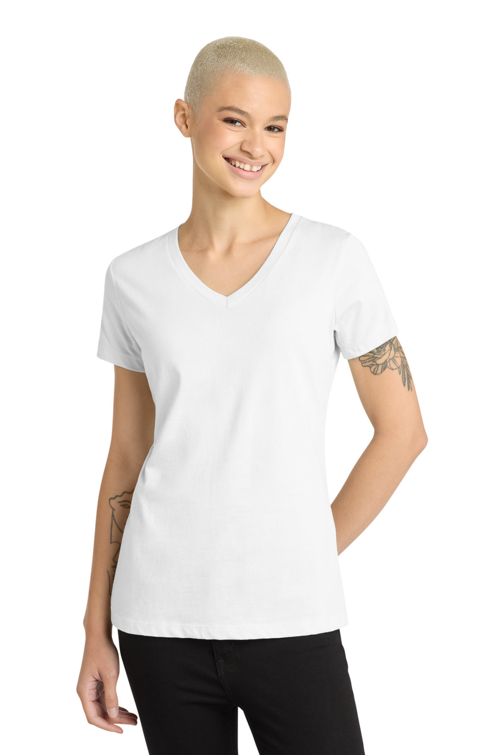 District - Women's Perfect Weight V-Neck Tee. DM1170L
