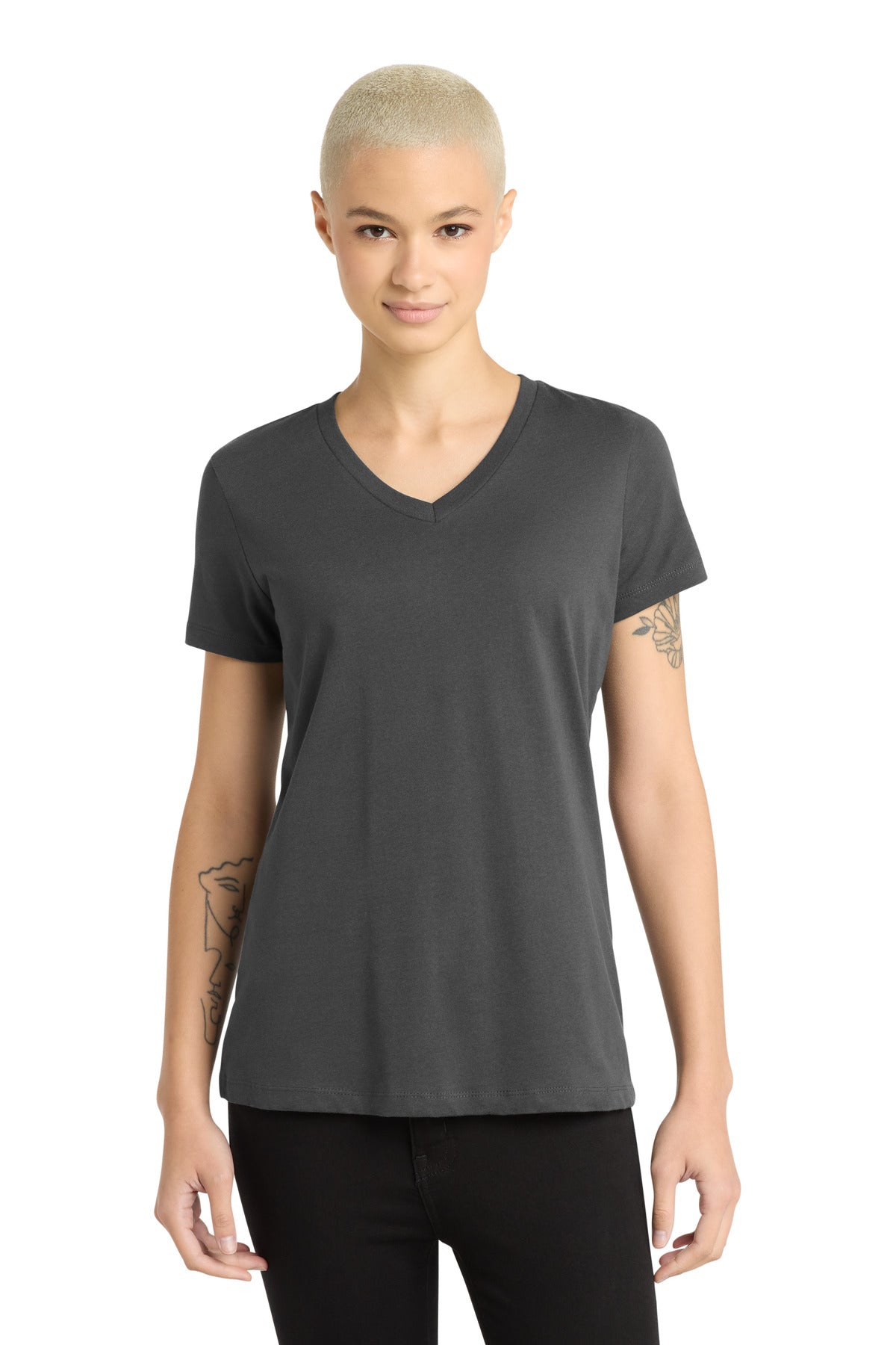 District - Women's Perfect Weight V-Neck Tee. DM1170L