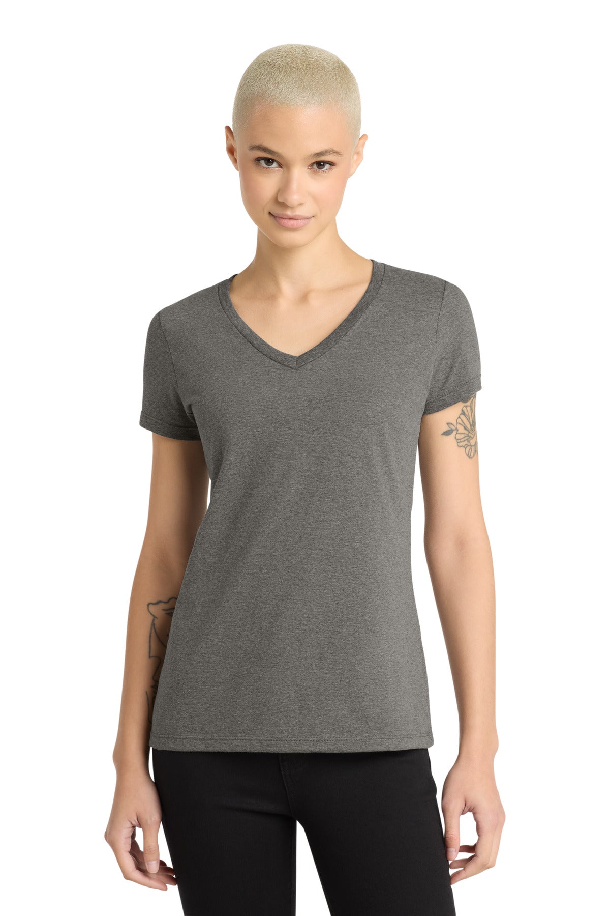 District - Women's Perfect Weight V-Neck Tee. DM1170L