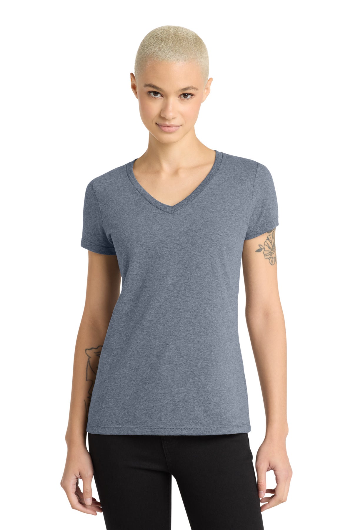 District - Women's Perfect Weight V-Neck Tee. DM1170L