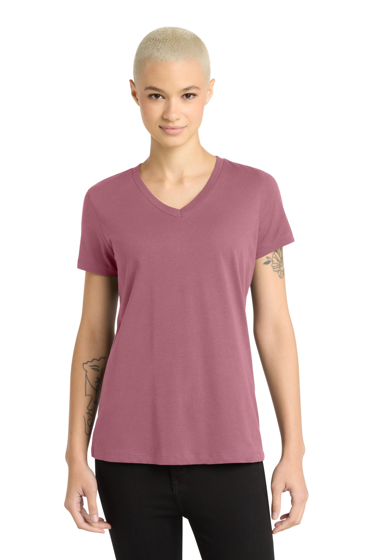 District - Women's Perfect Weight V-Neck Tee. DM1170L