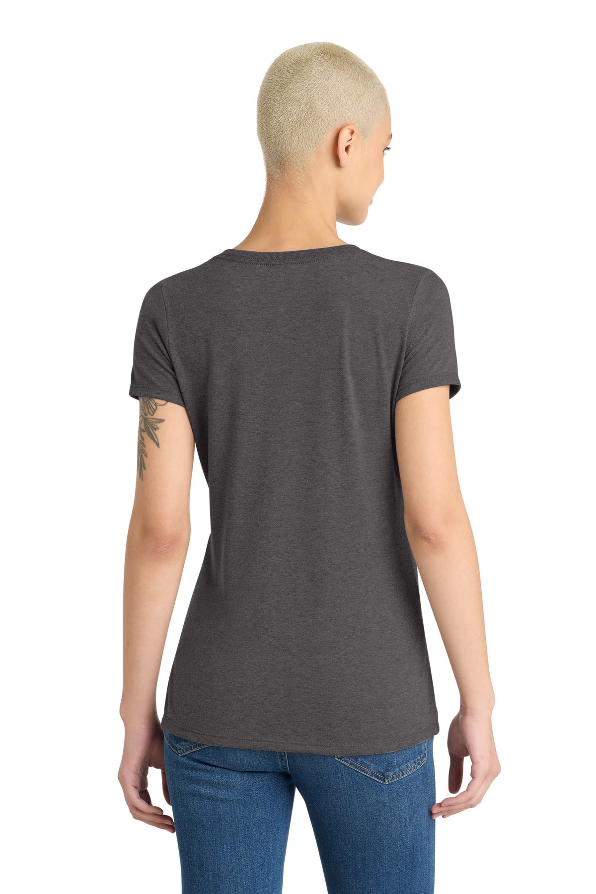 District Women's Perfect Tri V-Neck Tee. DM1350L