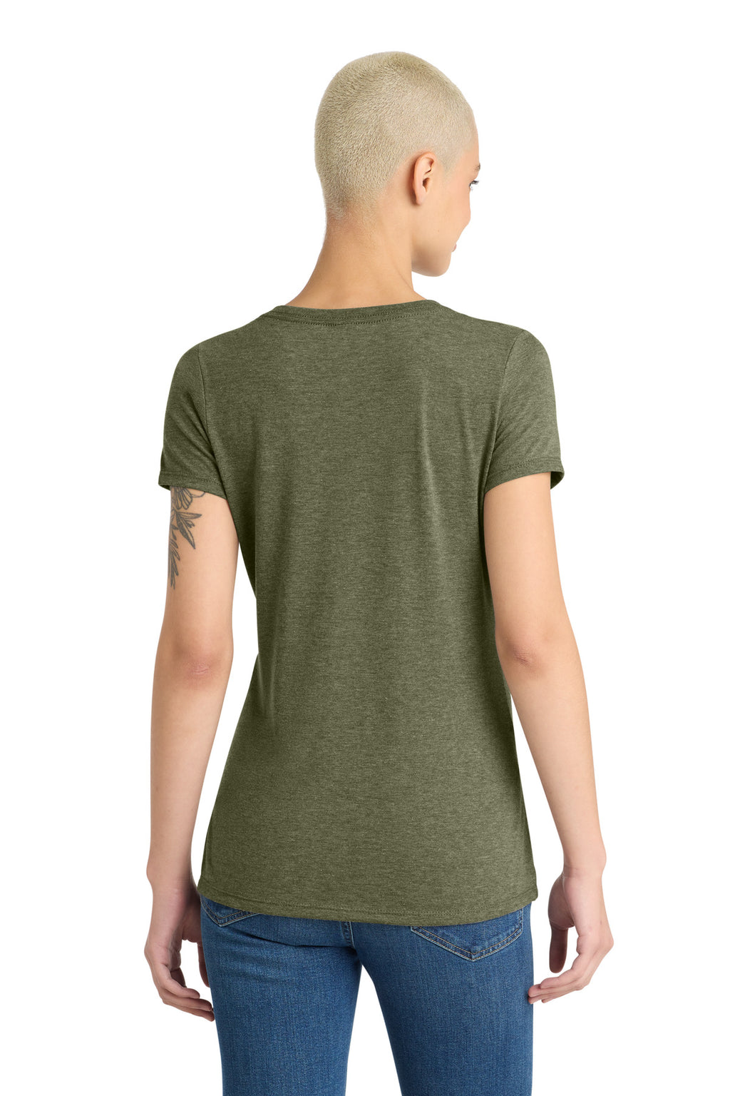 District Women's Perfect Tri V-Neck Tee. DM1350L