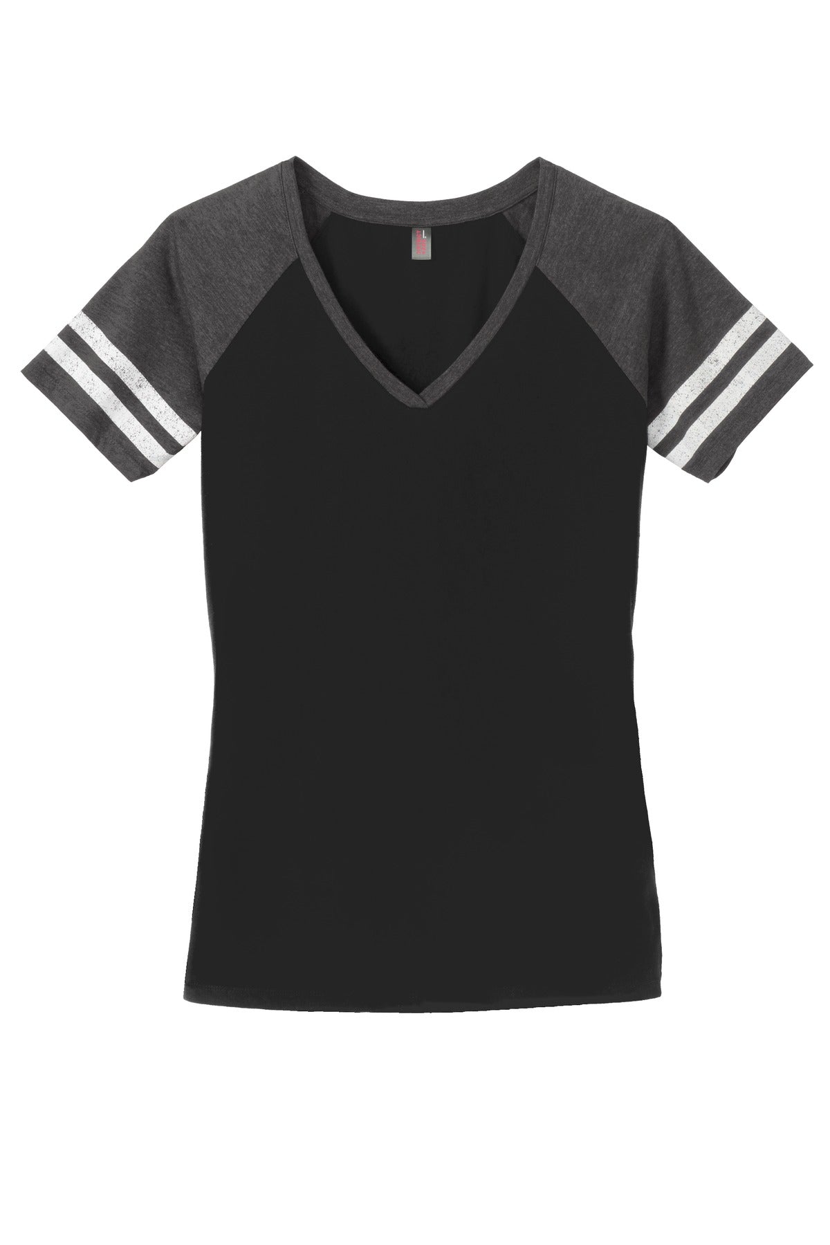 District  Women's Game V-Neck Tee. DM476
