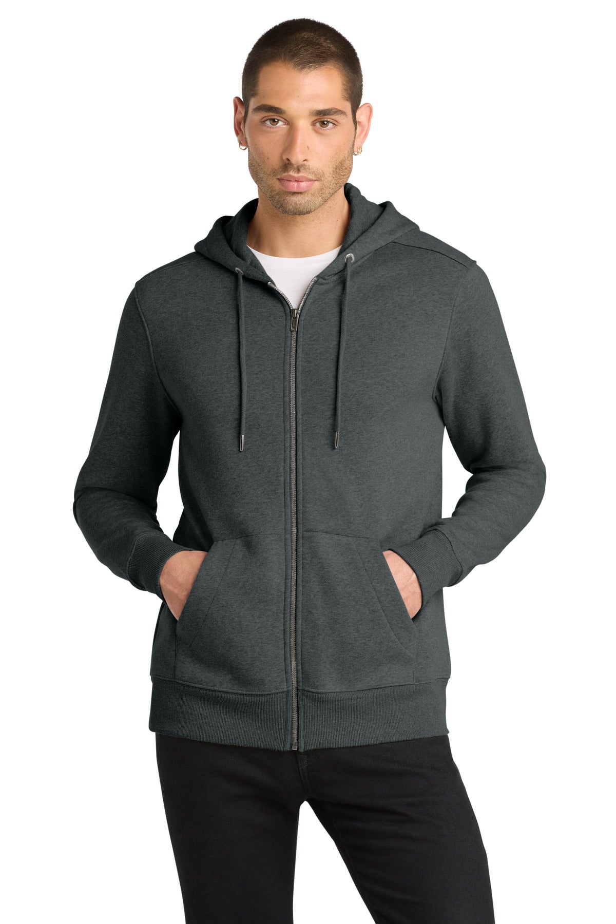 District  Perfect Weight  Fleece Full-Zip Hoodie DT1103