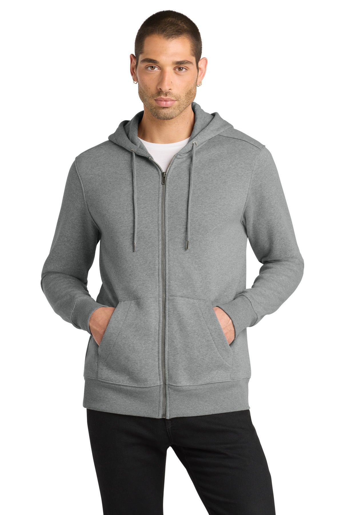 District  Perfect Weight  Fleece Full-Zip Hoodie DT1103