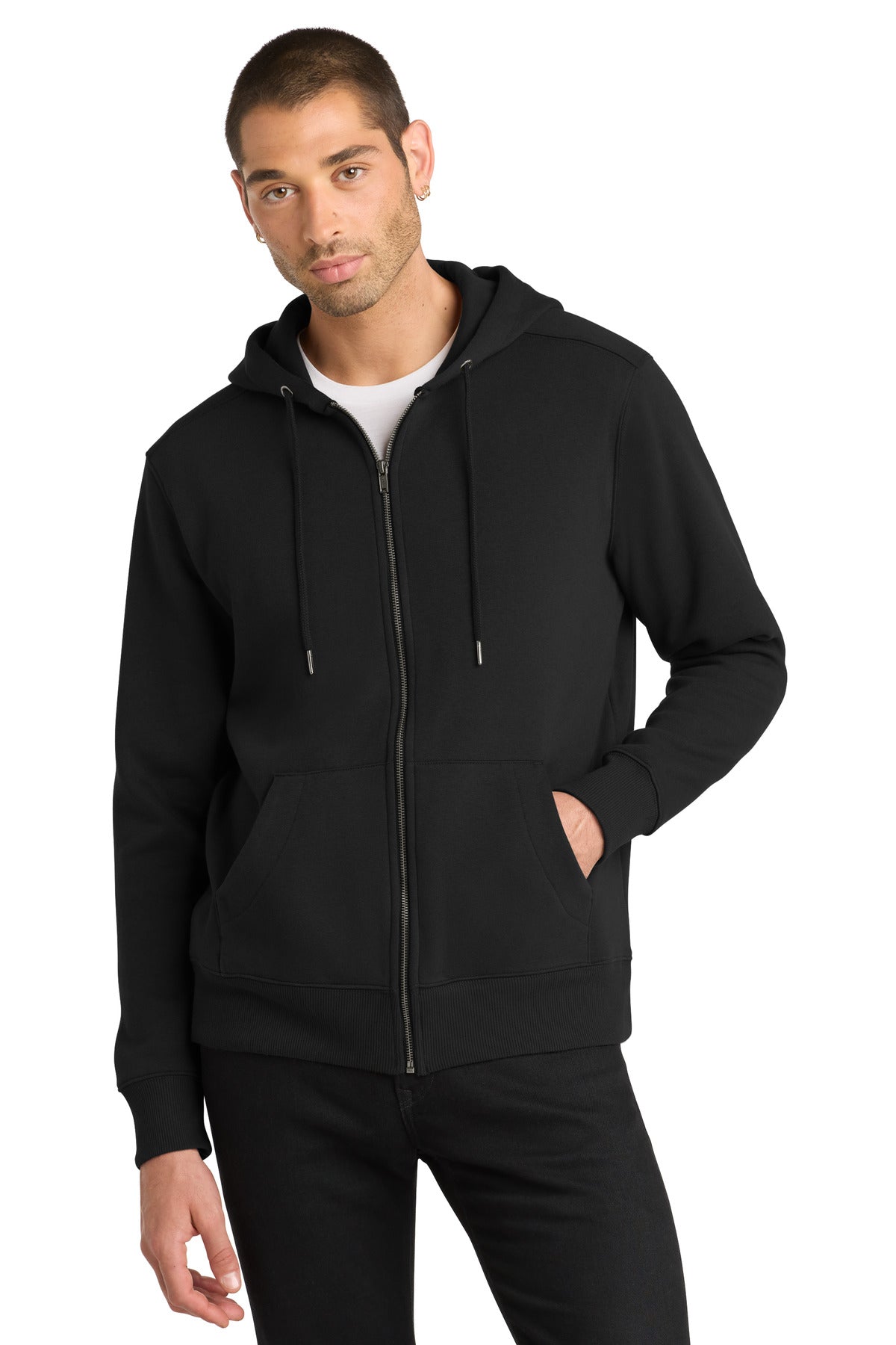 District  Perfect Weight  Fleece Full-Zip Hoodie DT1103