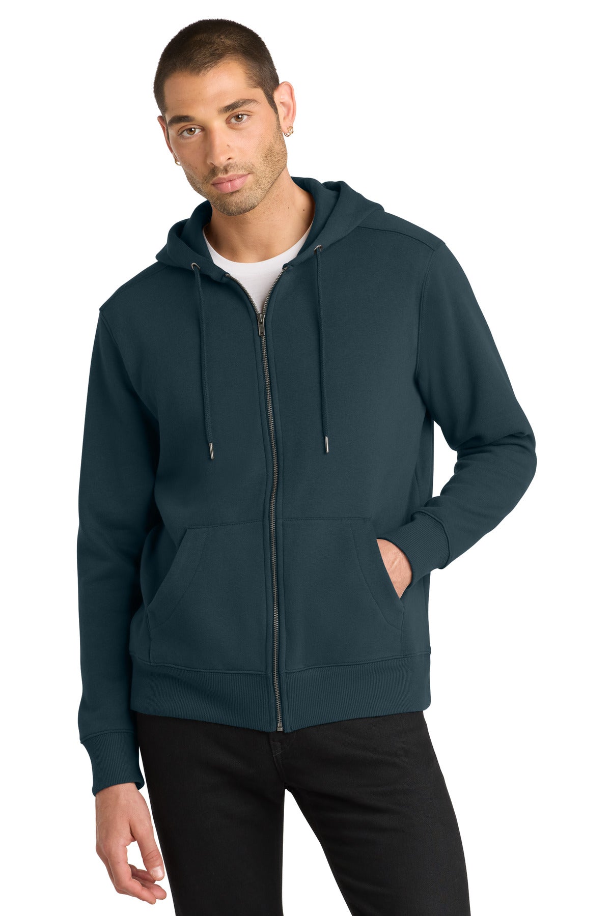 District  Perfect Weight  Fleece Full-Zip Hoodie DT1103