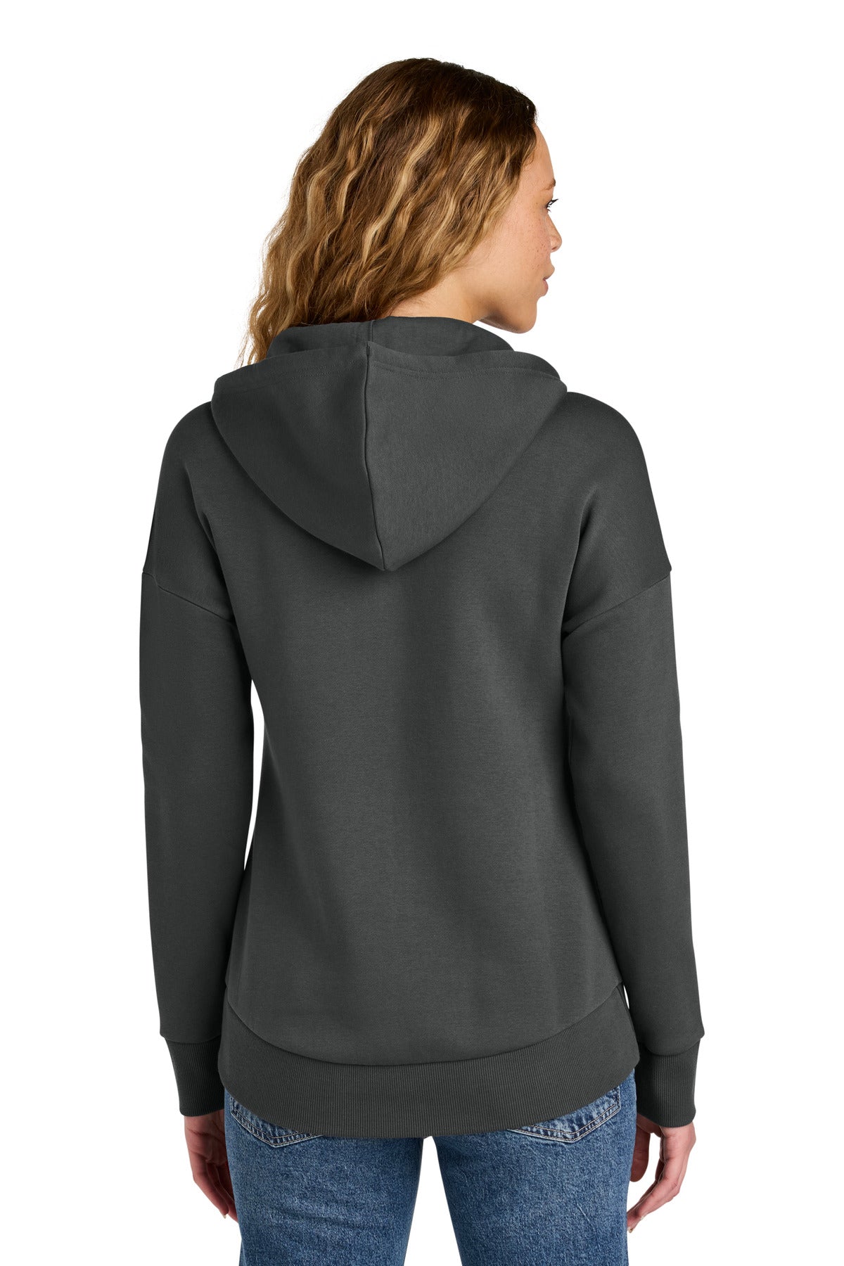 District  Women's Perfect Weight  Fleece Drop Shoulder Full-Zip Hoodie DT1104