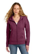 District  Women's Perfect Weight  Fleece Drop Shoulder Full-Zip Hoodie DT1104
