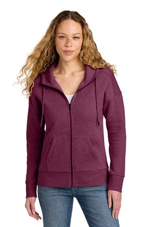 District  Women's Perfect Weight  Fleece Drop Shoulder Full-Zip Hoodie DT1104