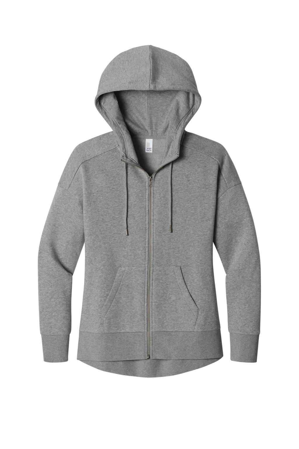 District  Women's Perfect Weight  Fleece Drop Shoulder Full-Zip Hoodie DT1104