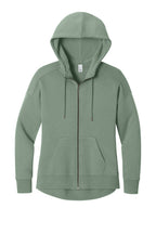 District  Women's Perfect Weight  Fleece Drop Shoulder Full-Zip Hoodie DT1104