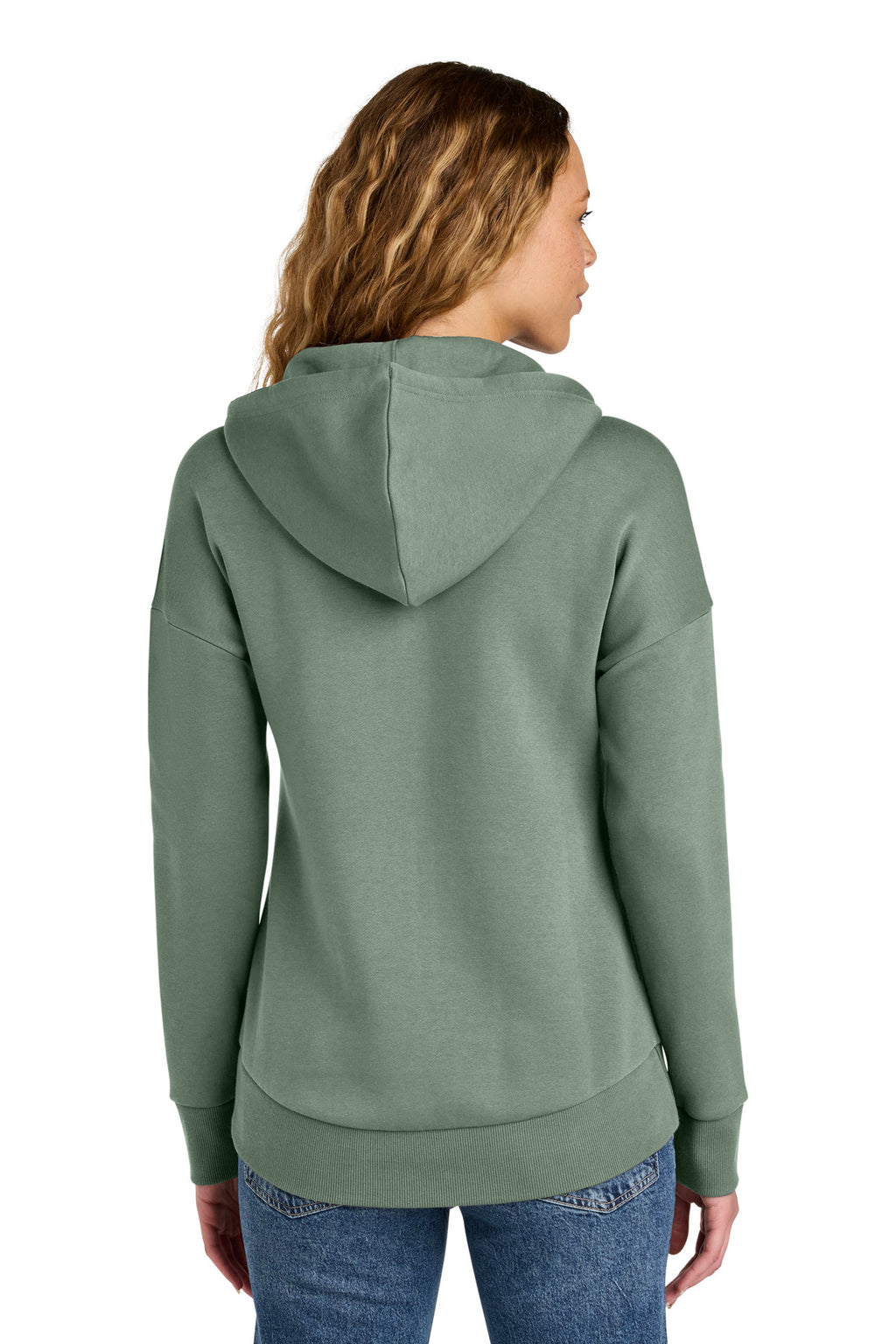 District  Women's Perfect Weight  Fleece Drop Shoulder Full-Zip Hoodie DT1104