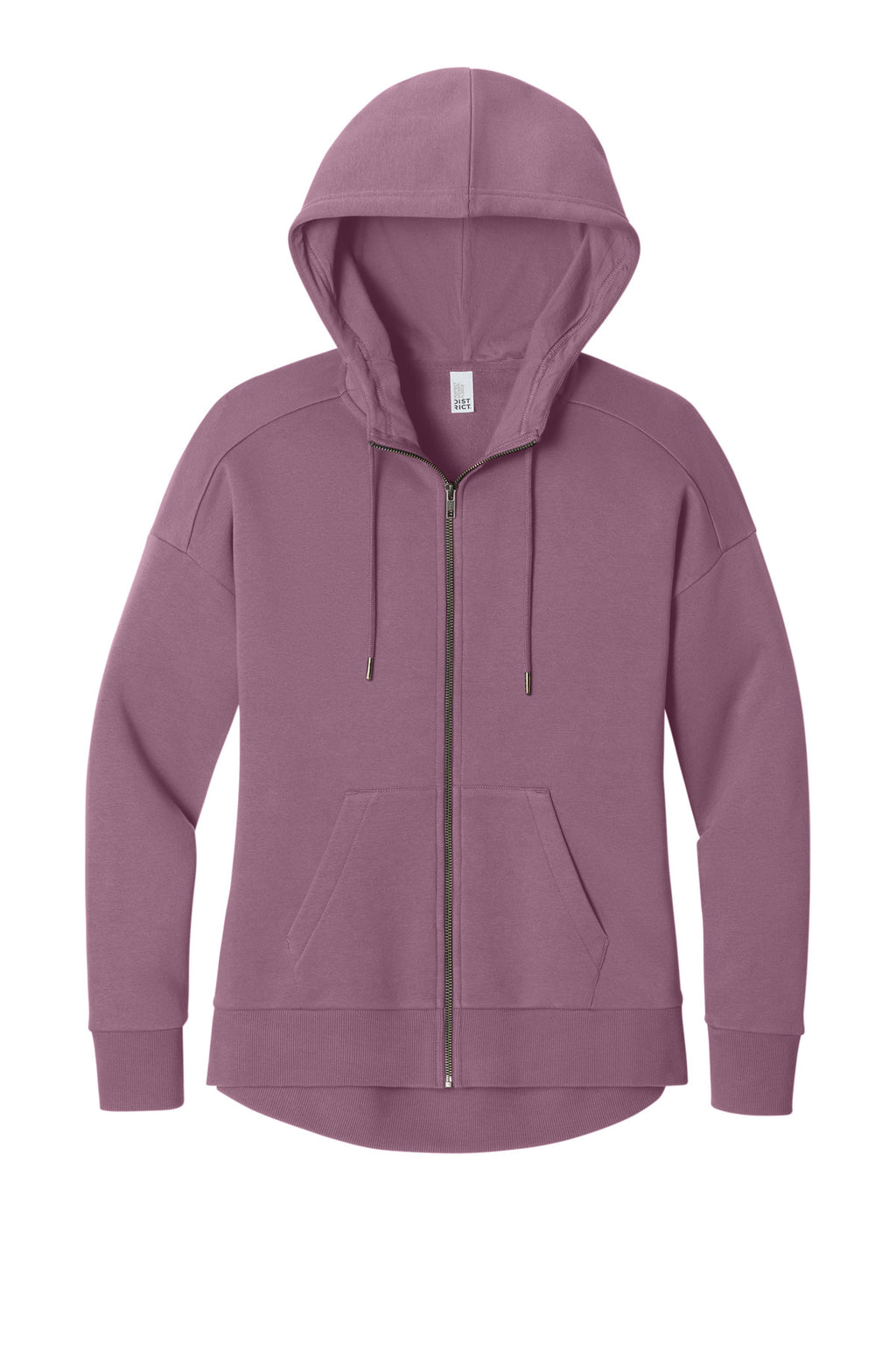 District  Women's Perfect Weight  Fleece Drop Shoulder Full-Zip Hoodie DT1104