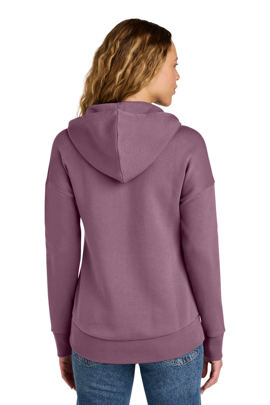 District  Women's Perfect Weight  Fleece Drop Shoulder Full-Zip Hoodie DT1104