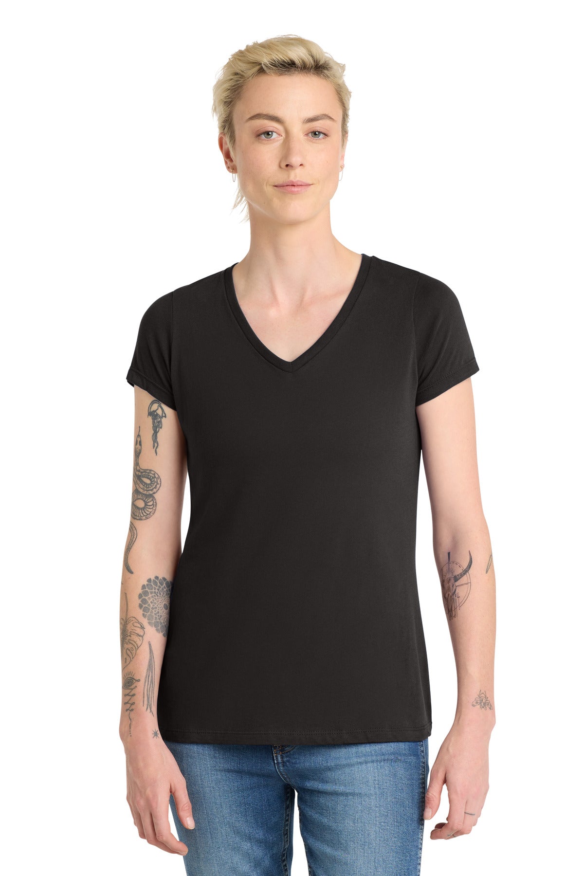 District  Women's Very Important Tee  V-Neck. DT6503