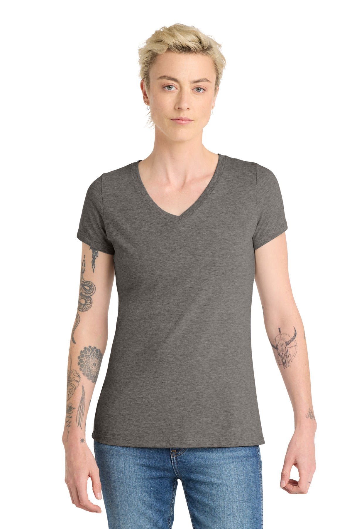 District  Women's Very Important Tee  V-Neck. DT6503