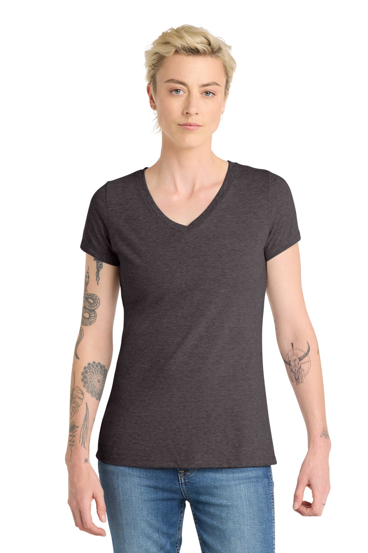 District  Women's Very Important Tee  V-Neck. DT6503