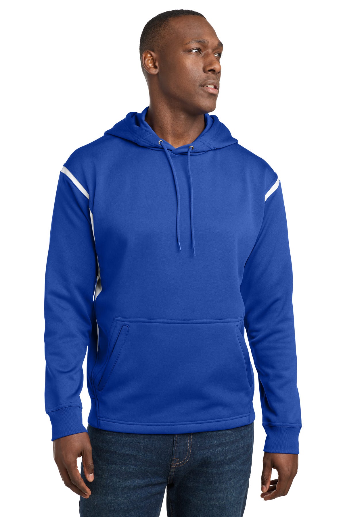 Sport-Tek Tech Fleece Colorblock Hooded Sweatshirt. F246