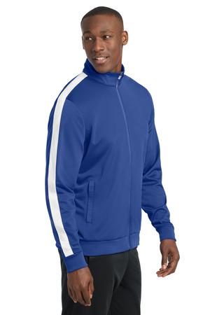 Sport-Tek  Tricot Sleeve Stripe Track Jacket. JST94