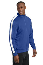 Sport-Tek  Tricot Sleeve Stripe Track Jacket. JST94