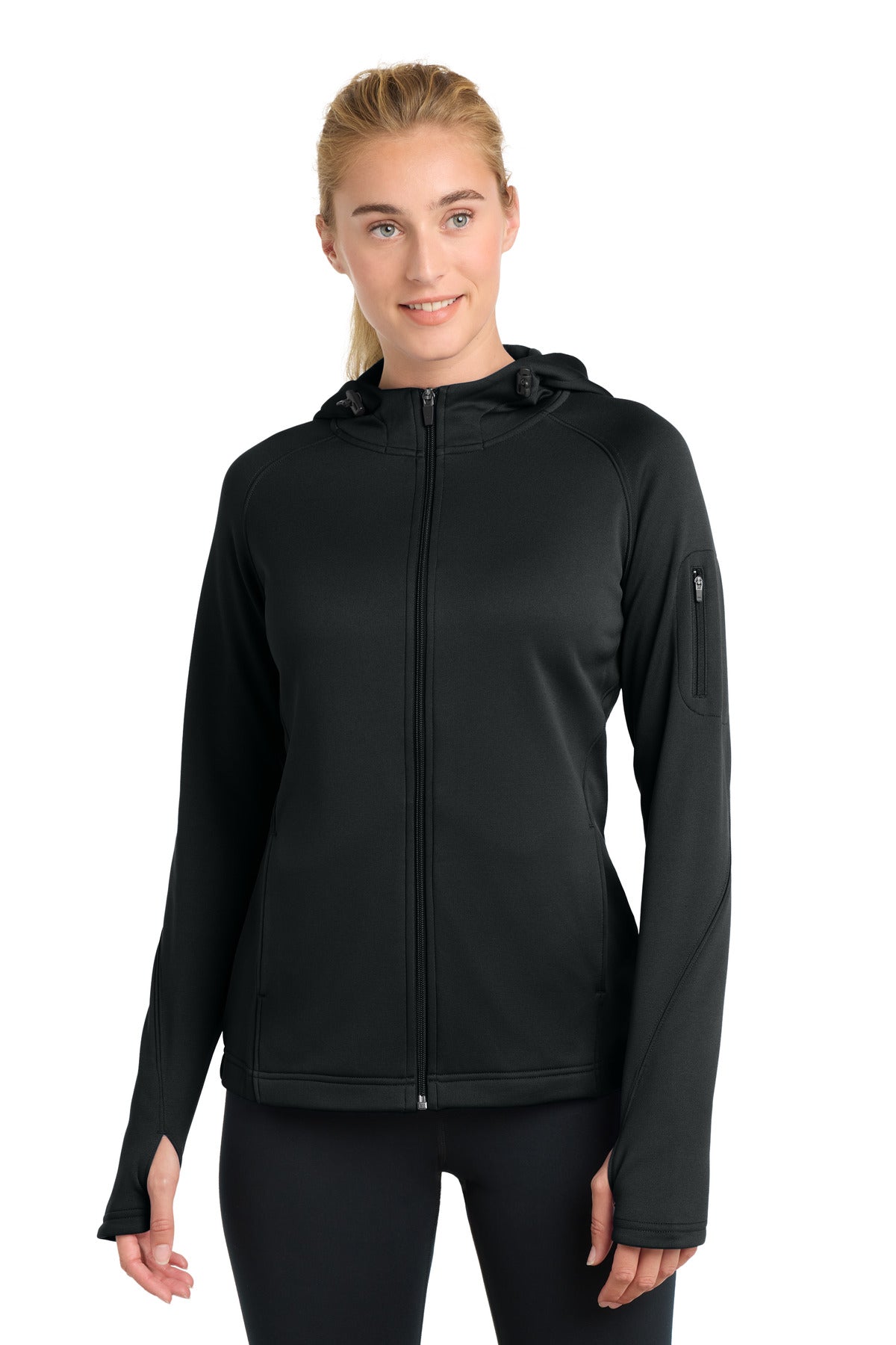 Sport-Tek Women's Tech Fleece Full-Zip Hooded Jacket. L248