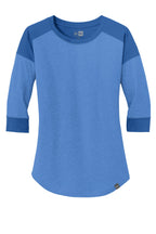 New Era  Women's Heritage Blend 3/4-Sleeve Baseball Raglan Tee. LNEA104