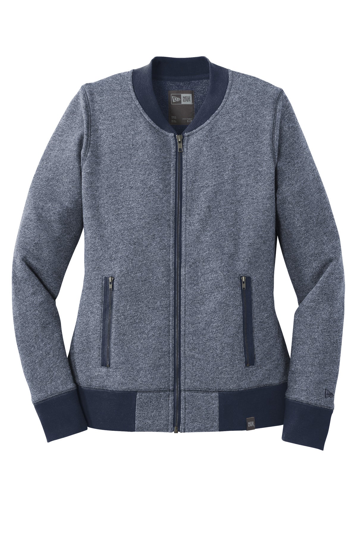 New Era Women's French Terry Baseball Full-Zip. LNEA503