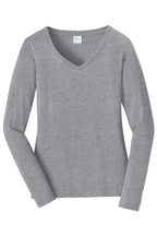 Port & Co Women's Long Sleeve Fan Favorite V-Neck Tee. LPC450VLS