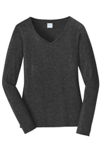 Port & Co Women's Long Sleeve Fan Favorite V-Neck Tee. LPC450VLS
