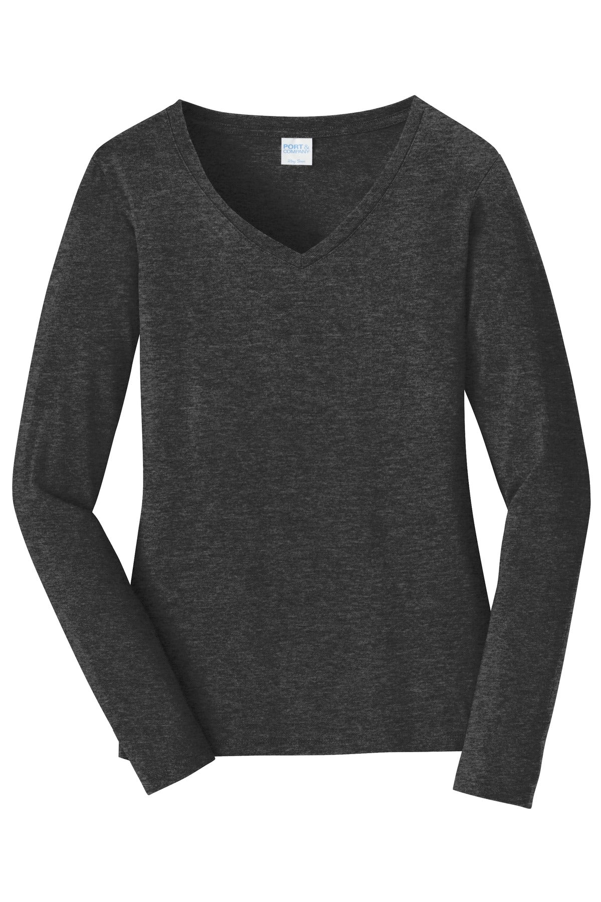 Port & Co Women's Long Sleeve Fan Favorite V-Neck Tee. LPC450VLS