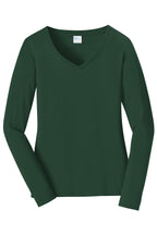 Port & Co Women's Long Sleeve Fan Favorite V-Neck Tee. LPC450VLS