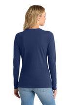 Port & Co Women's Long Sleeve Fan Favorite V-Neck Tee. LPC450VLS