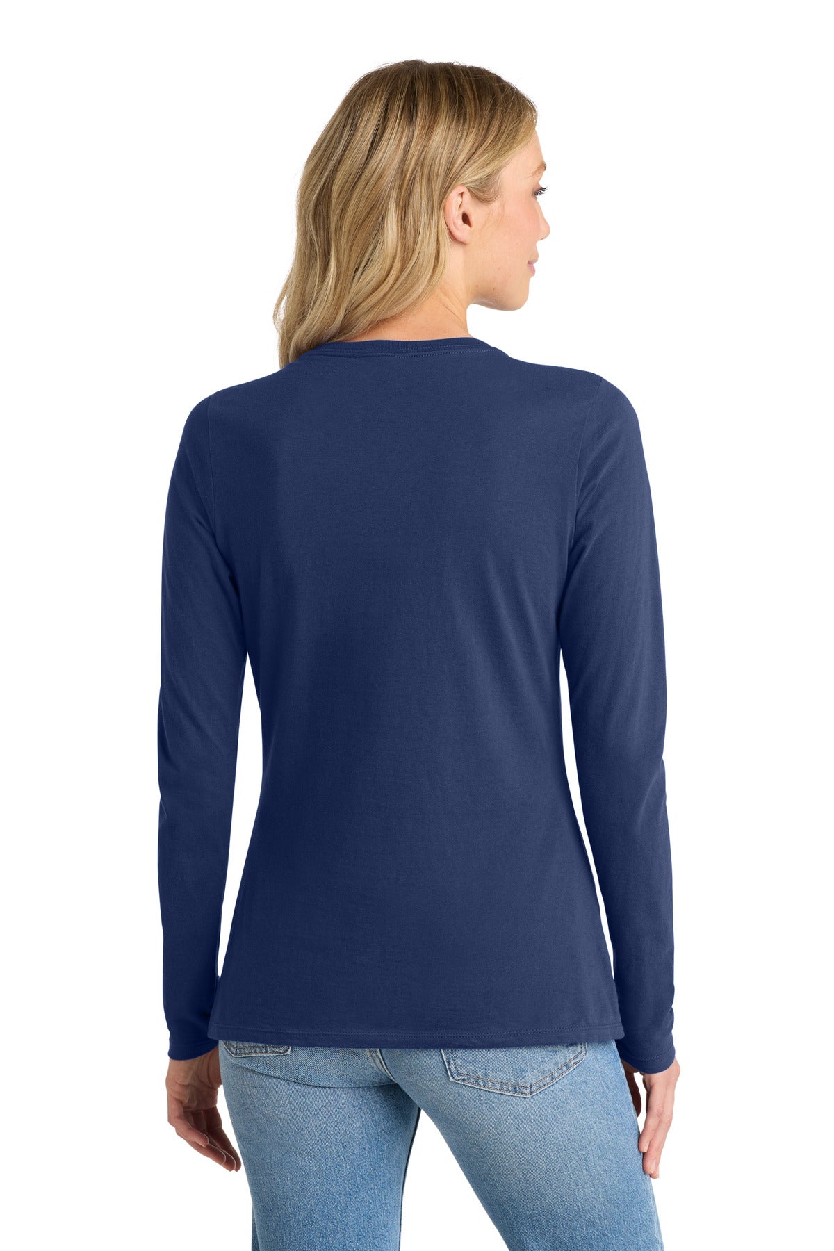 Port & Co Women's Long Sleeve Fan Favorite V-Neck Tee. LPC450VLS