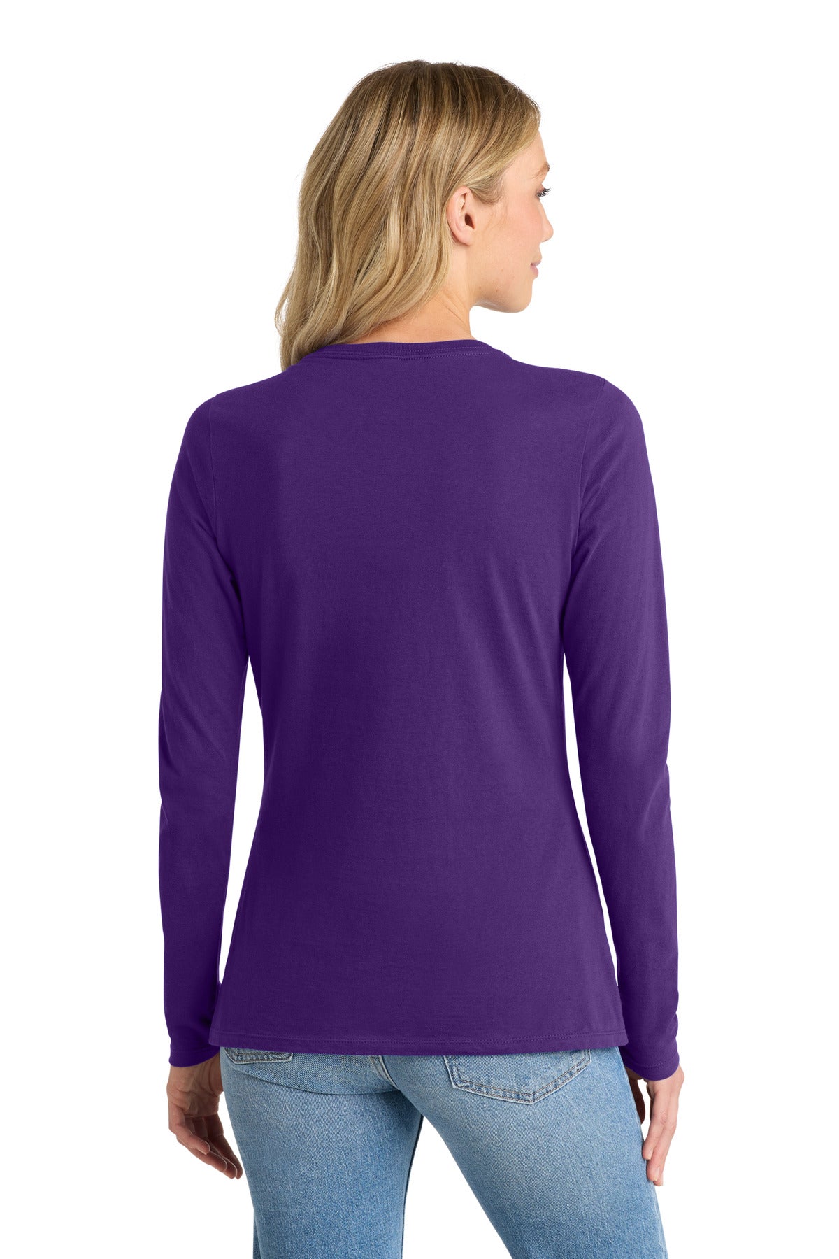 Port & Co Women's Long Sleeve Fan Favorite V-Neck Tee. LPC450VLS