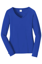 Port & Co Women's Long Sleeve Fan Favorite V-Neck Tee. LPC450VLS