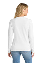 Port & Co Women's Long Sleeve Fan Favorite V-Neck Tee. LPC450VLS