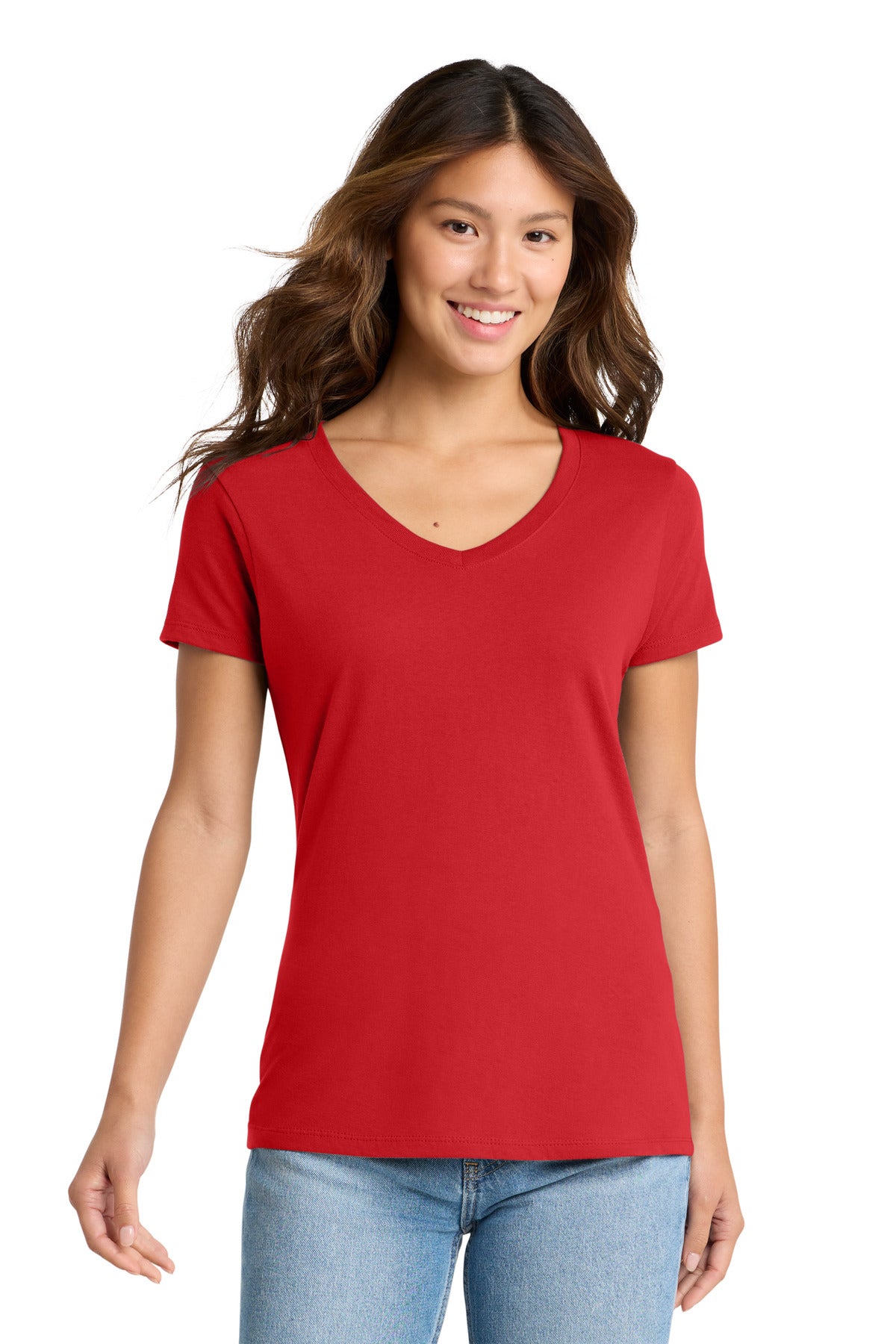 Port & Co Women's Fan Favorite V-Neck Tee. LPC450V
