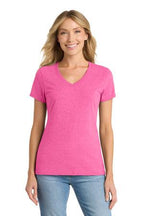 Port & Co Women's Fan Favorite Blend V-Neck Tee. LPC455V