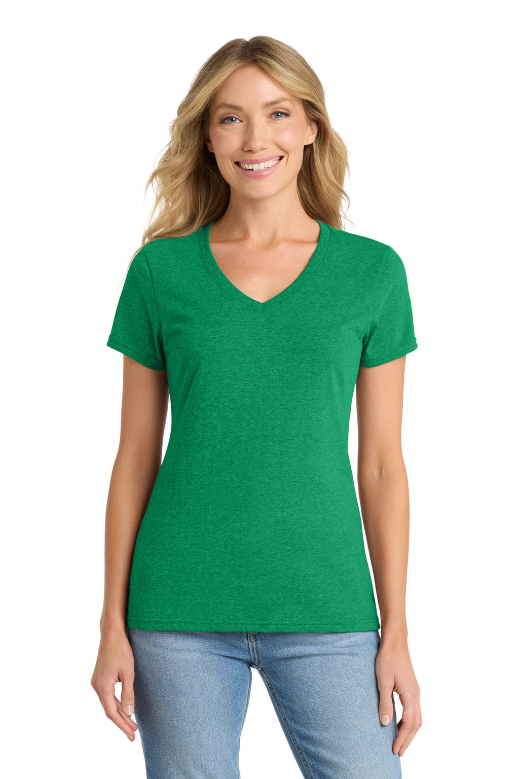 Port & Co Women's Fan Favorite Blend V-Neck Tee. LPC455V