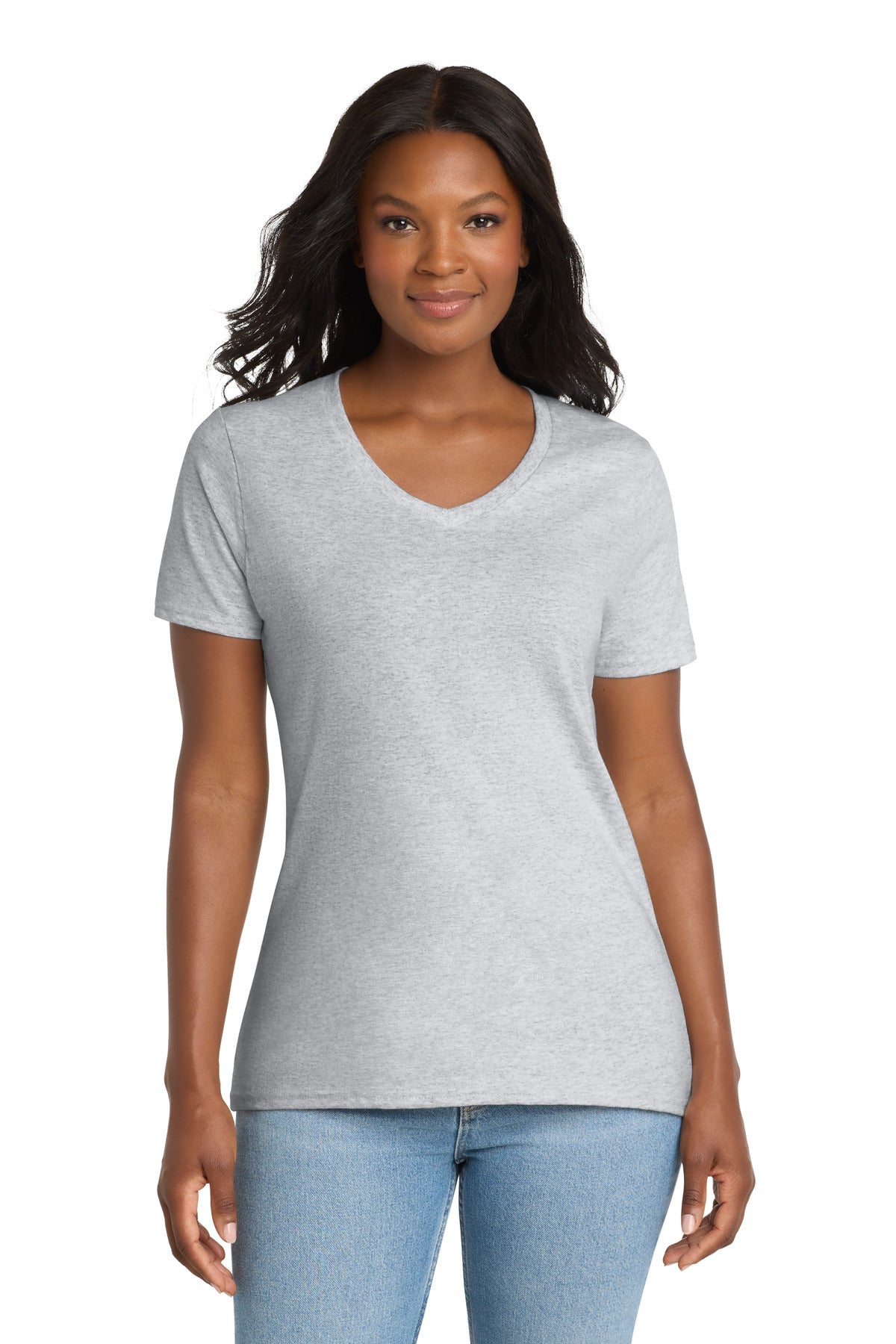 Port & Co Women's Core Cotton V-Neck Tee. LPC54V