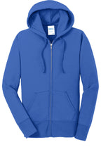 Port & Co Women's Core Fleece Full-Zip Hooded Sweatshirt. LPC78ZH