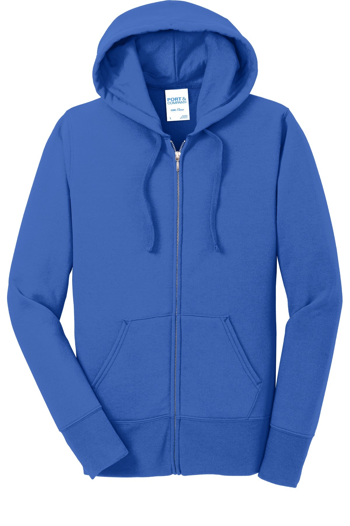 Port & Co Women's Core Fleece Full-Zip Hooded Sweatshirt. LPC78ZH