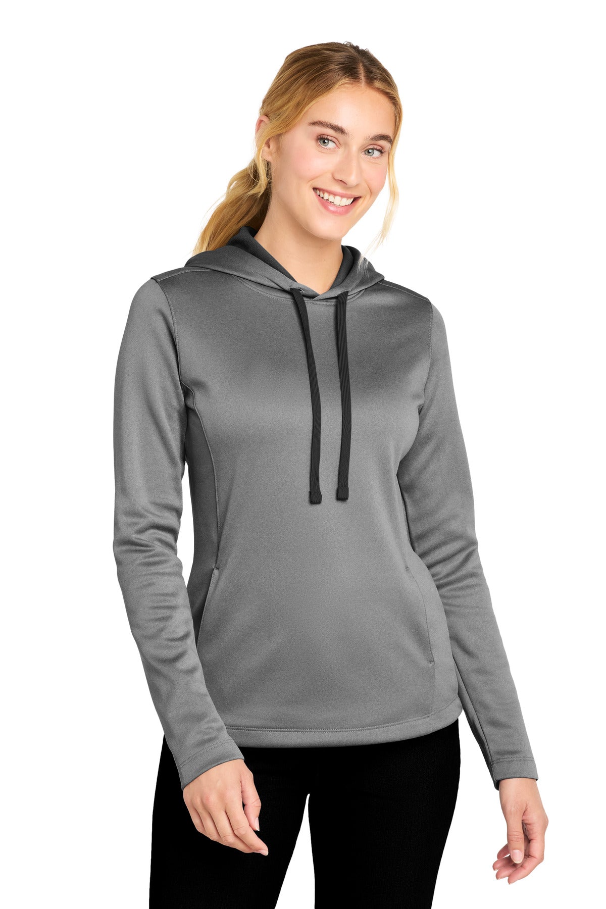 Sport-Tek  Women's PosiCharge  Sport-Wick  Heather Fleece Hooded Pullover. LST264